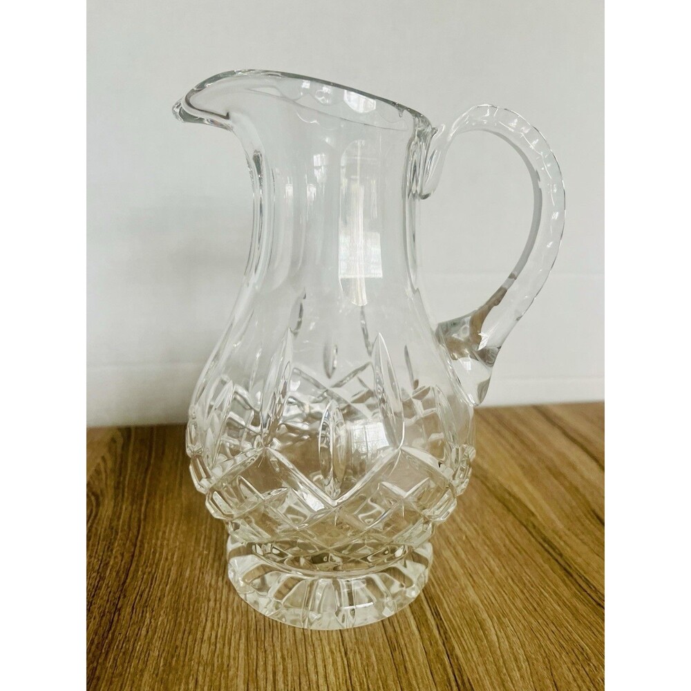 Elegant Cut Crystal Vintage O'Connors Church Supply Pitcher with Handle 9”